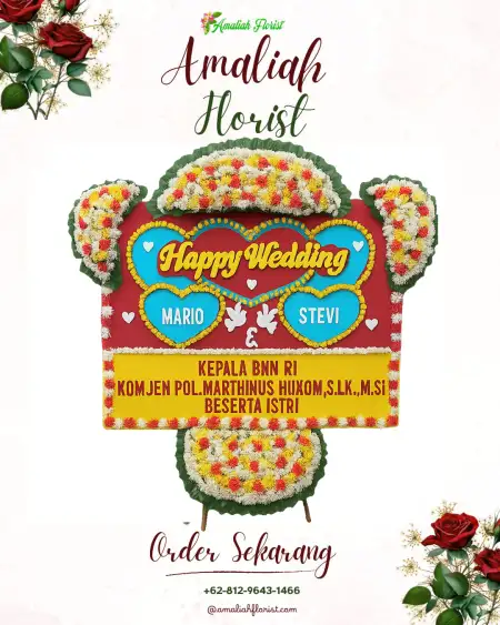 Papan Bunga Pernikahan Gedegan